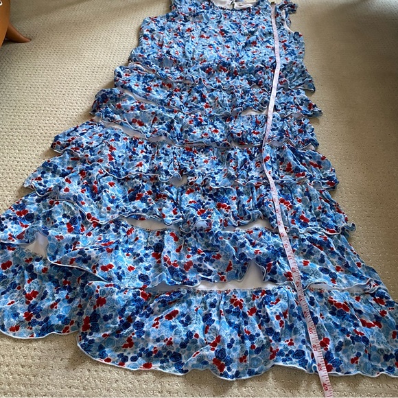 LITTLE MOON Blue Rarity Tiered Maxi Dress - Picture 11 of 13